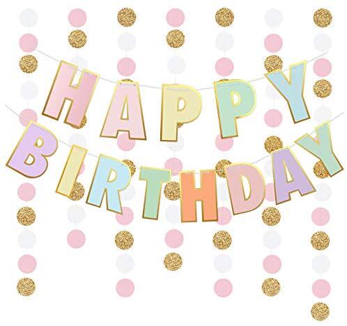 zozac happy birthday banner and decorations-girls toddler bi