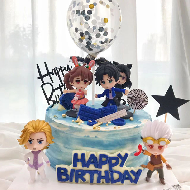 斗罗大陆唐三小舞蛋糕装饰摆件动漫公仔男生生日主题甜品台装扮
