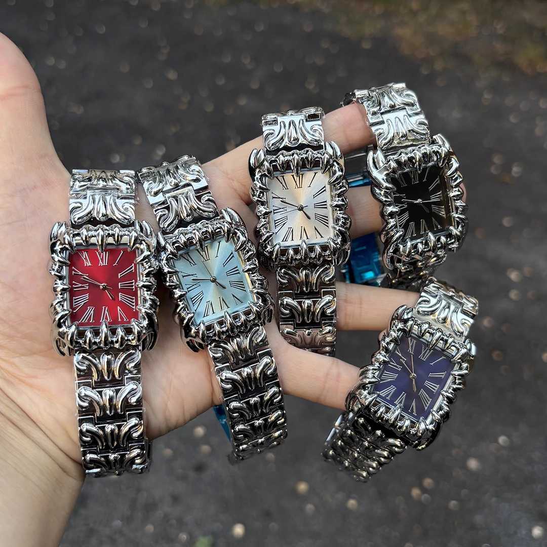 alabaster复古新方形爪子男手表