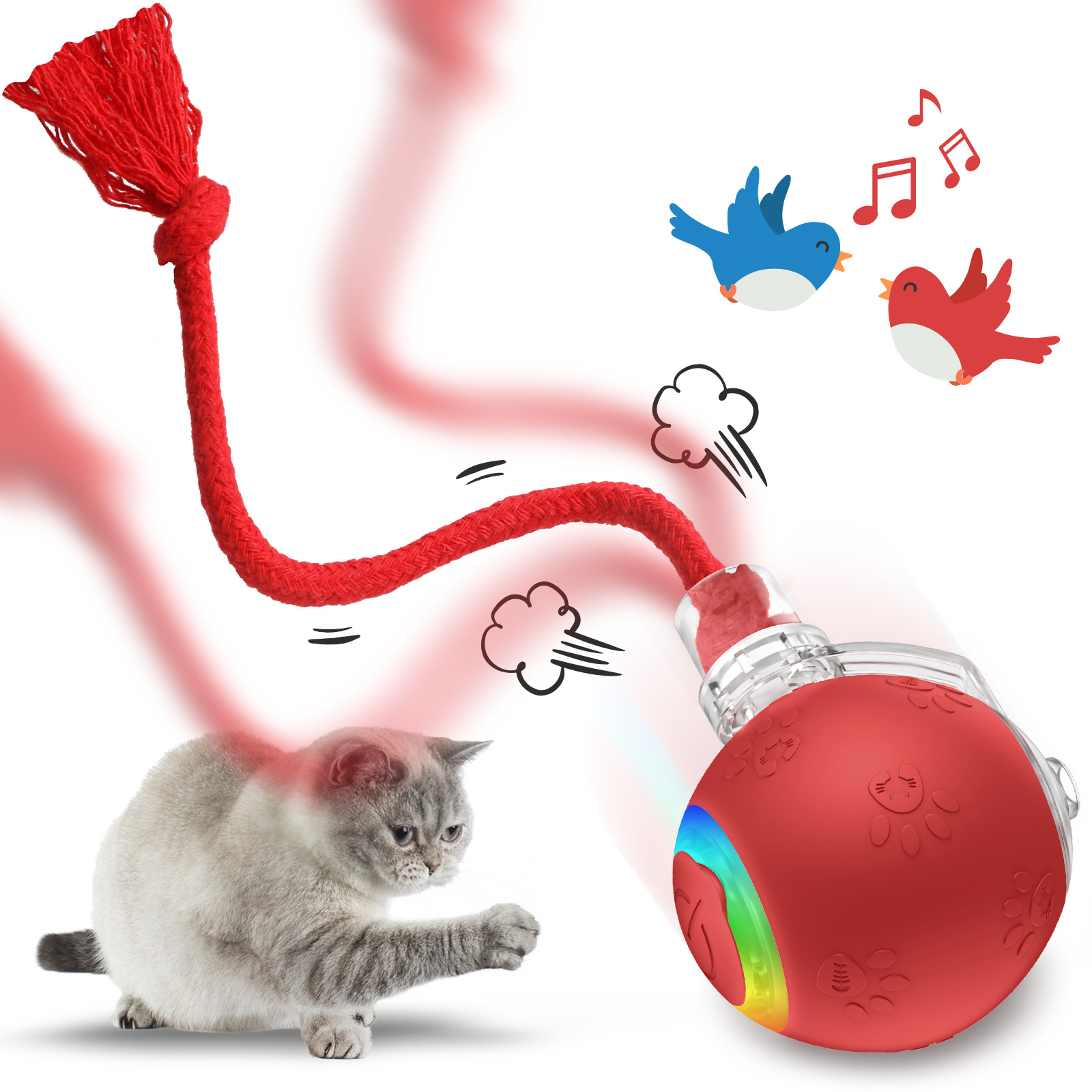 电动逗猫棒耐咬宠物玩具自动逗猫