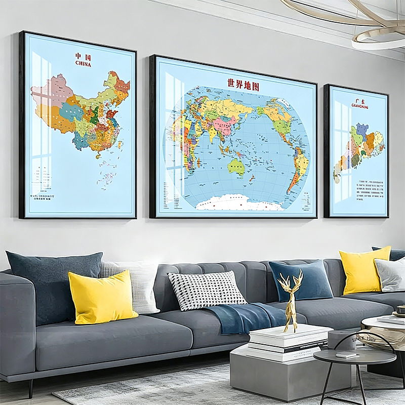 世界中国省份客厅沙发公室书挂画图片