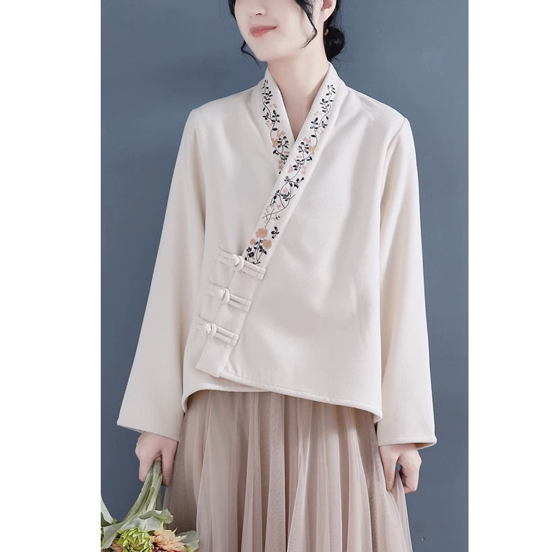 国风禅意重工刺绣改良汉服上衣