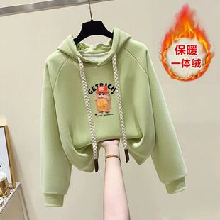 韩系小猫短款卫衣女款小个子秋季2026新款设计感小众上衣连帽外套