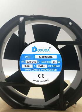 17250B2HL全新DOXUDA 220V 34W 17251椭圆形风机机柜焊机变频风扇