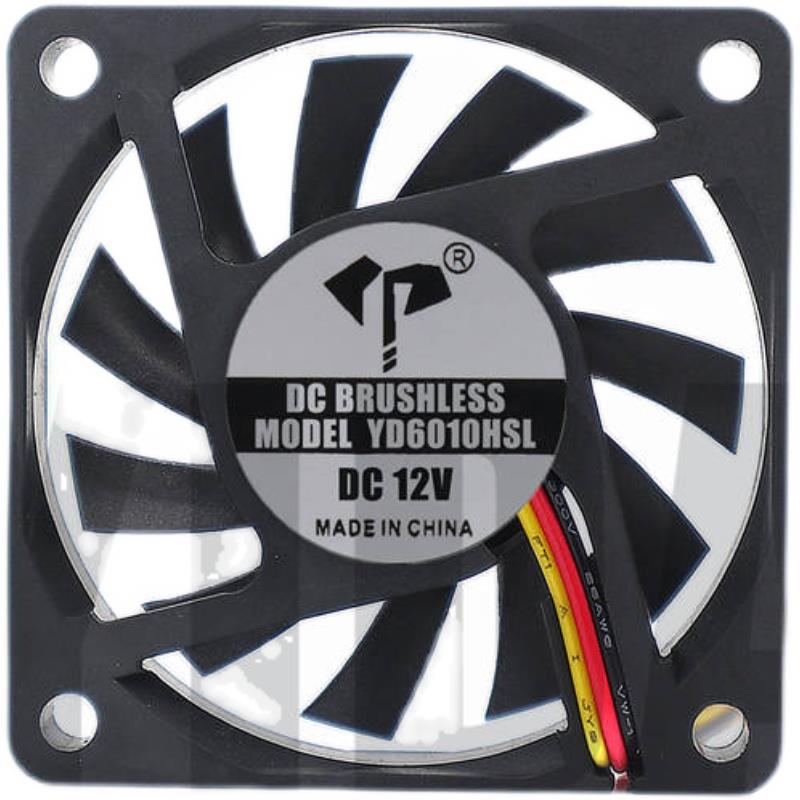 亿达6cm/厘米公分60x60x10MM 6010超薄静音3线测速5V 12V散热风扇
