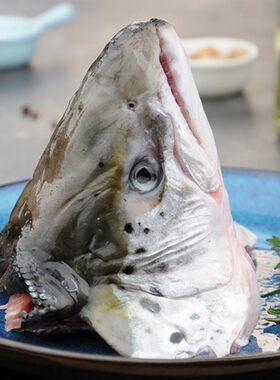 纯色本味去腮三文鱼头1.35kg