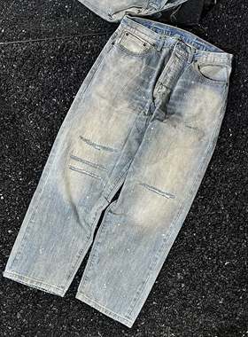 日单A.PRESSE No.37 25AW改良501复古水洗破坏油漆赤耳牛仔裤