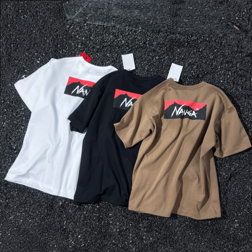 日单Fppev FREAK'S STORE涤纶大LOGO下摆抽绳印花短袖速干混纺T恤