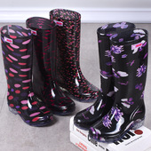 防滑中高筒胶鞋 水鞋 防水时尚 雨鞋 胶靴 女雨靴长筒女士时尚