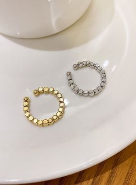 几两碎银开口戒指女复古小众简约冷淡风指环新款百搭网红手饰