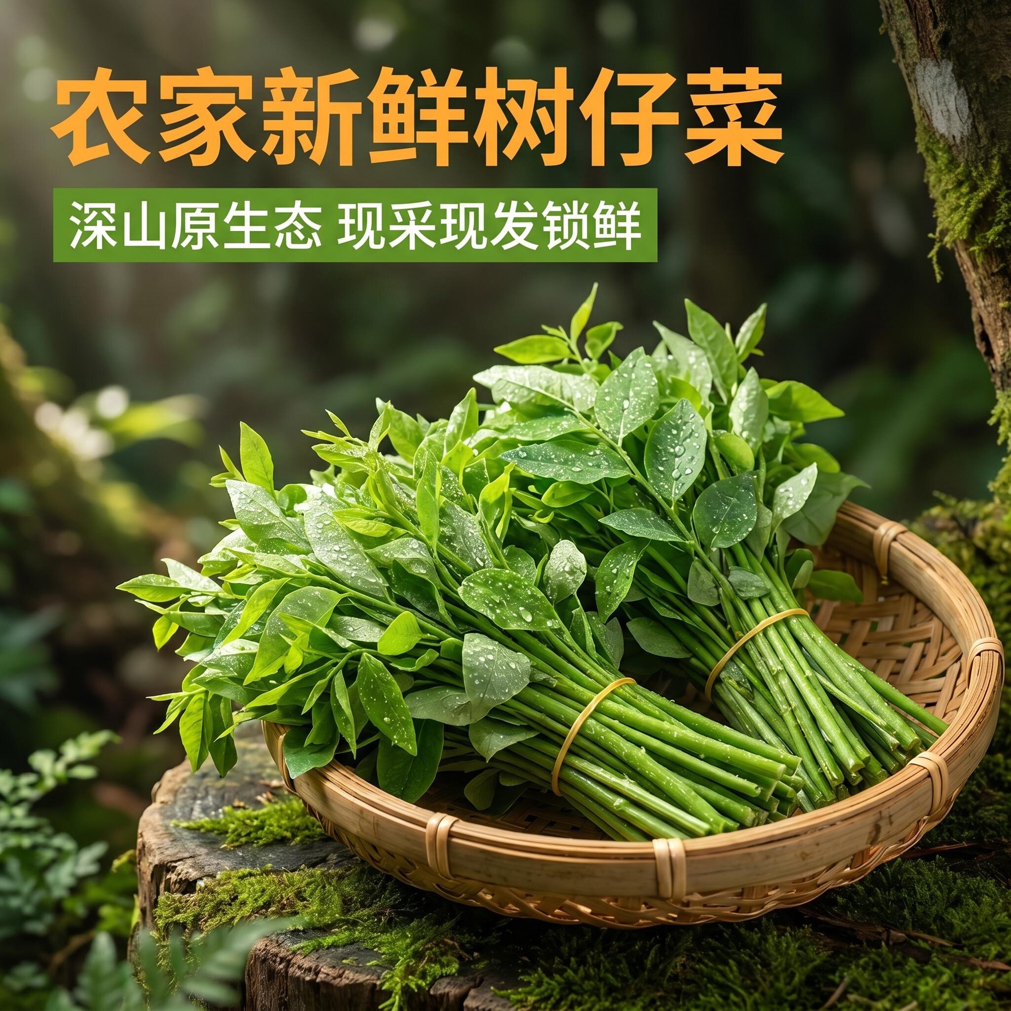 广西新鲜树仔菜潮汕菜五指山野菜酒楼广东私房菜酒店食材凉拌