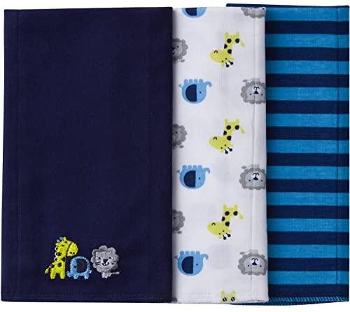 gerber baby boys 3 pack knit burp clothgerber男婴3件