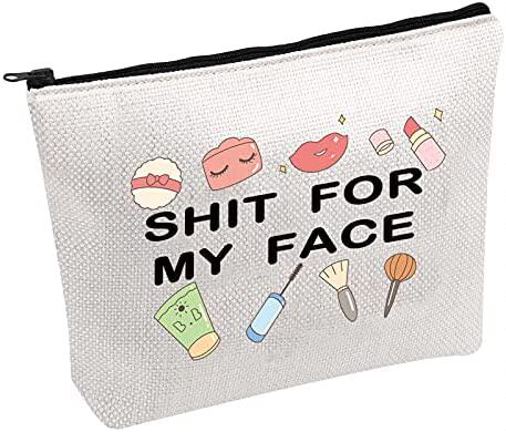 generic shit for my face makeup bag cosmetic bag funny make