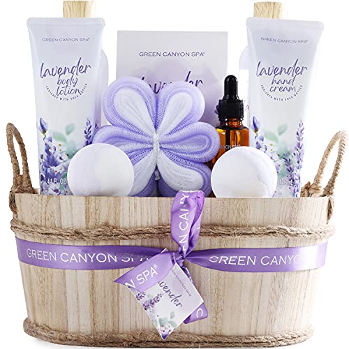 spa gift baskets for women 11pcs lavender bath gift set with