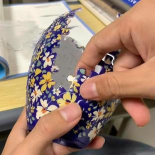 饰品青花瓷花瓶客厅办公桌插花摆件 3D立体拼图花瓶积木摆件居家装