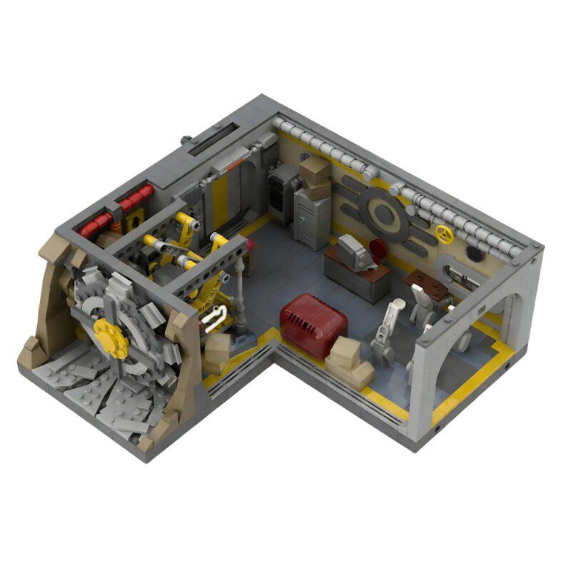 【高砖零件】游戏辐射4-81号避难所入口区MOC-220670拼装积木玩具