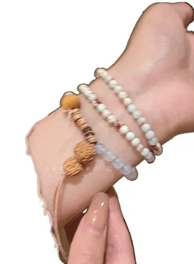 手饰国风手链叠戴复古串珠春夏2025中式民族ins精致新款多层手串