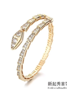 网红爆款手环ins锆石微镶手镯女小众设计高级感情侣钉子简约手饰