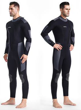 ZCCO新款男女款5mm潜水服 连体长袖保暖冬泳泳衣 加厚水母服