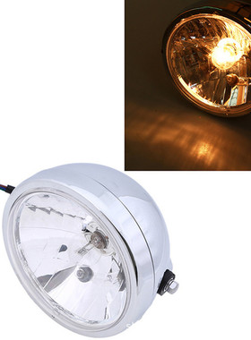 CG125改装 复古大灯 GN125复古黑壳圆前大灯 摩托车配件供应