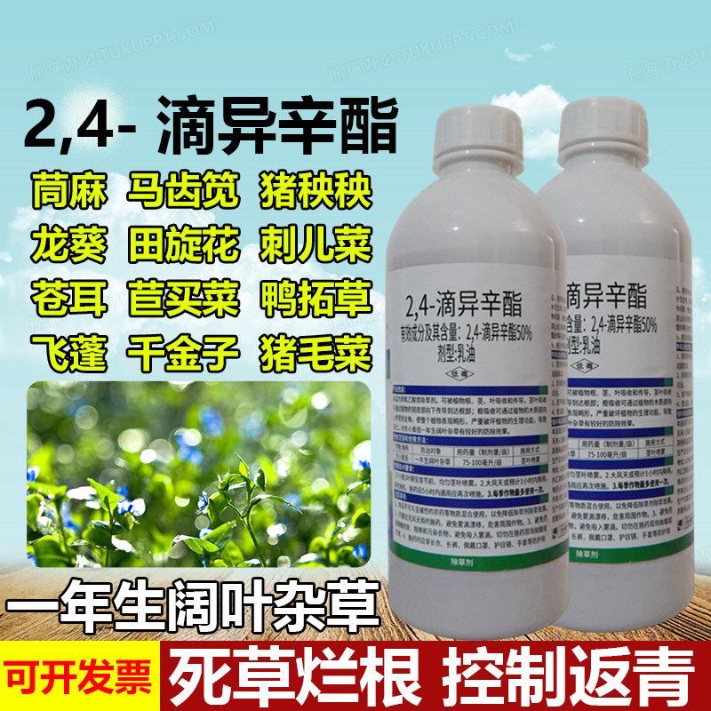 天邦2，4-滴异辛酯50%除草剂冬小麦田除杂草24D除草剂农药灭草剂