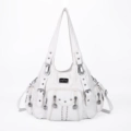 Large White Single Pocket