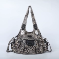 Large Light Brown Leopard Print Single Pocket