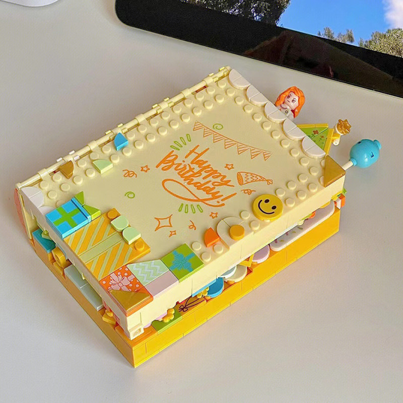 积木相册桌面摆件生日积木书