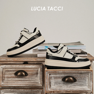 情侣款 LUCIA 牛皮厚底增高休闲板鞋 ｜26春夏新品 TACCI王鹤棣同款