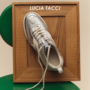 LUCIA TACCI原创设计师｜26春夏新品麂皮荔枝纹牛皮拼接阿甘鞋女