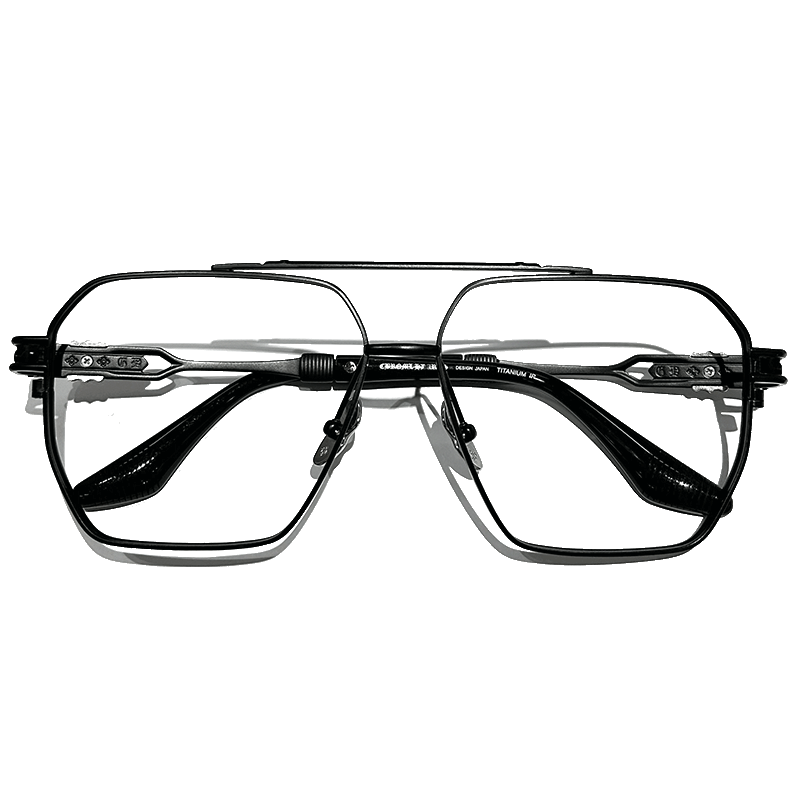 吉兰斯复古双梁纯钛近视眼镜