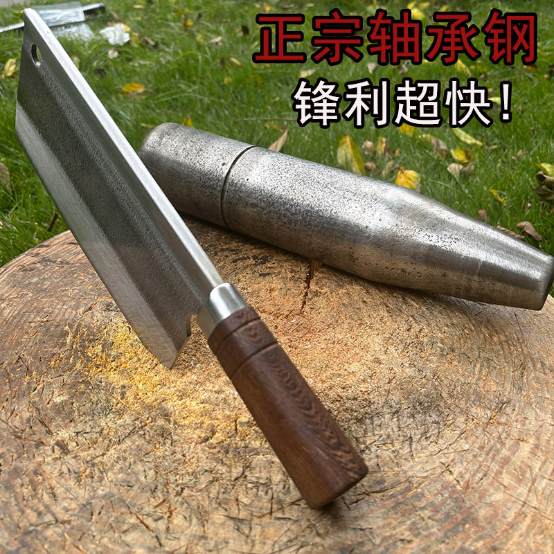 手工鍛打菜刀大錘軸承鋼斬雞鴨鵝兩用剁刀廚師專用切片肉正品廚刀