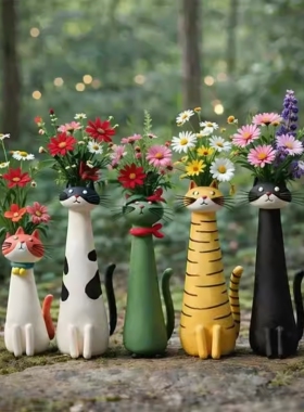爆款手工古怪猫形花瓶