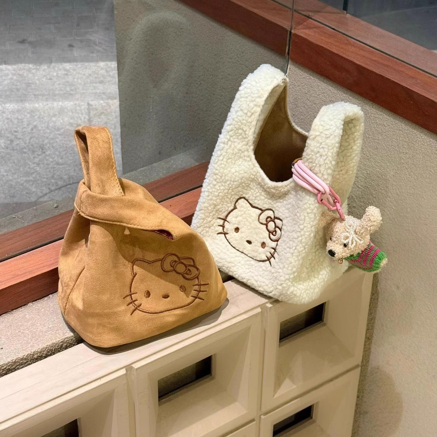 可爱猫咪毛绒包包手提包秋冬百搭通勤手腕包上班杂物手拎包菜篮子,箱包皮具/热销女包/男包,托特包,淘宝优惠券,粉丝福利购,淘宝优惠卷