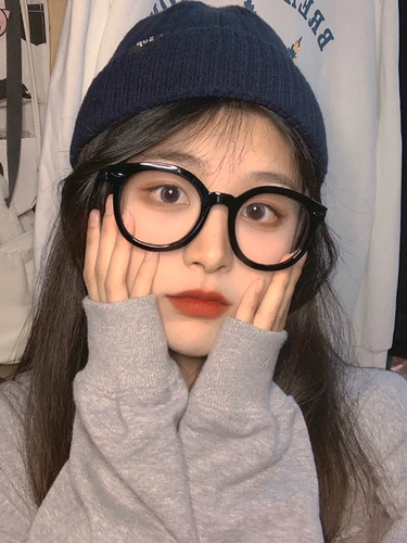 Большие очки, ретро краситель, по фигуре, популярно в интернете, в корейском стиле