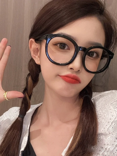 Большие очки, ретро краситель, по фигуре, популярно в интернете, в корейском стиле