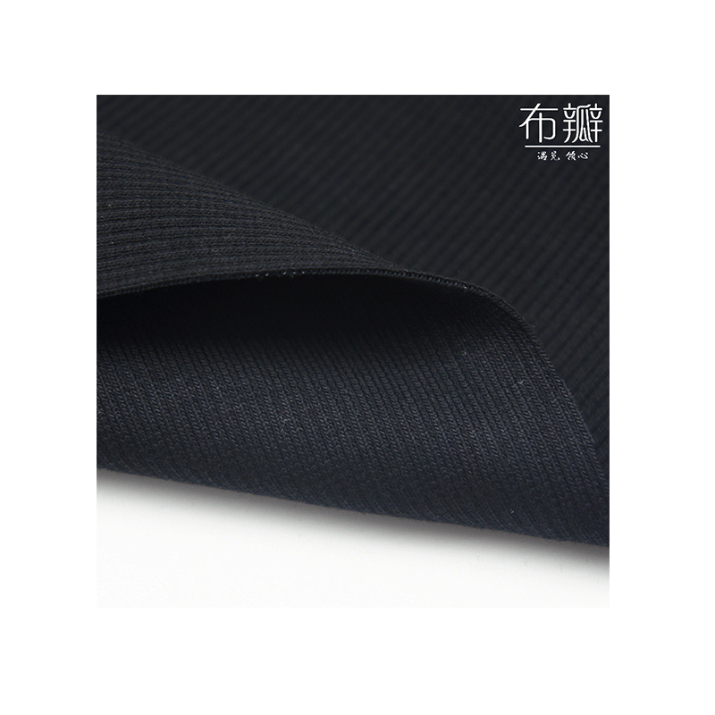 纯棉新疆长绒棉2X2紧实加厚加弹拉架罗纹领口下摆袖口布料SJ203