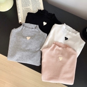 女童打底衫 洋气儿童T恤内搭宝宝打底上衣 韩版 秋装 半高领2025新款