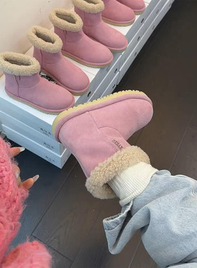 厚底勃肯短靴女毛毛棉鞋雪地靴