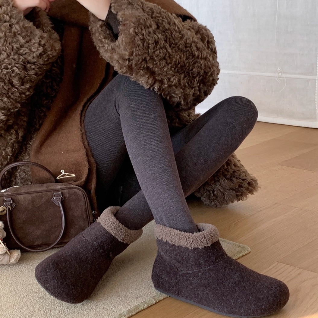 内增高加绒雪地靴博肯短靴女