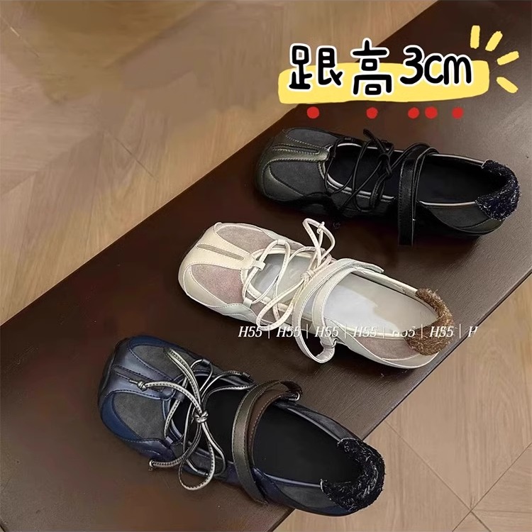 魔术贴玛丽珍鞋女百搭单鞋