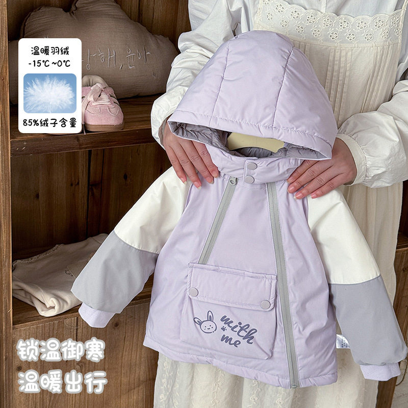 婴幼儿90白鸭绒羽绒连帽冲锋衣冬季外套女宝宝卡通印花羽绒服 a类,童装/婴儿装/亲子装,羽绒服,淘宝优惠券,粉丝福利购,淘宝优惠卷