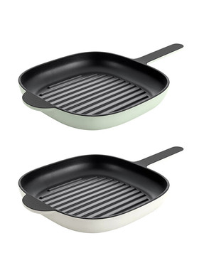 德世朗极光系列珐琅牛排煎锅-DFS-J868 乳白色