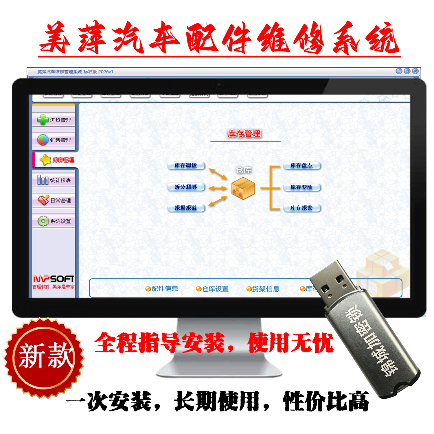美萍汽车配件加密狗防盗