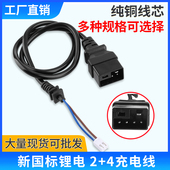 9号九号电动车充电器电源输出卡扣插头新国标2 4锂电池充电器专用