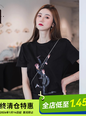 MF BY GCDC Tribute to Cassandre ins恶搞系列奢潮短袖T恤男女款