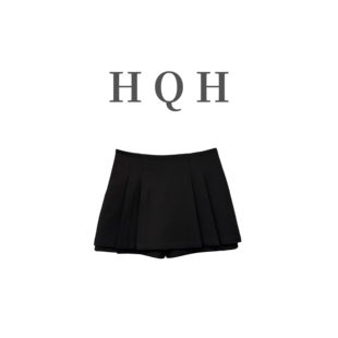 百褶设计甜辣风简约百搭显瘦裤 休闲遮胯A版 时尚 裙 2178