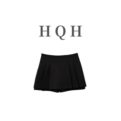 『2178#』时尚休闲遮胯A版百褶设计甜辣风简约百搭显瘦裤裙