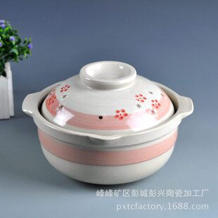 砂锅炖锅陶瓷炖肉汤锅 耐高温手绘陶瓷砂锅土砂锅 直销