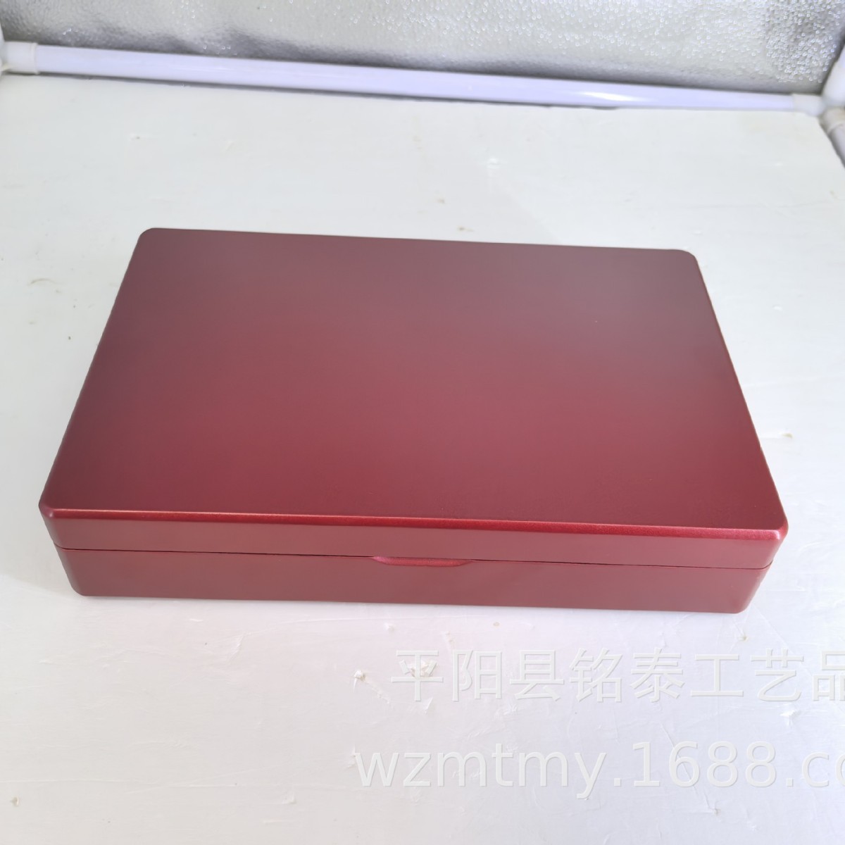 现货木制珠光红色哑光木质收纳盒勋章奖章纪念盒礼品盒颜色多可选图片